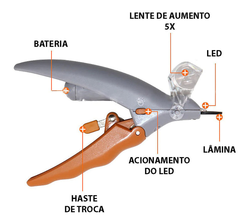 Aparador de unha profissional para pets