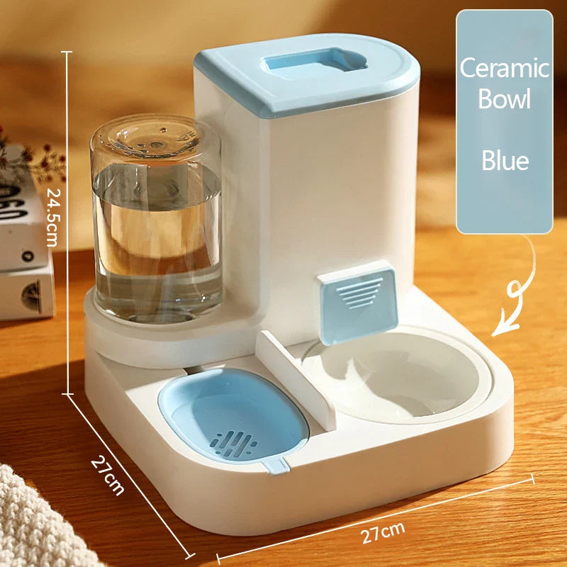 Dispensador automático de comida e água para pets